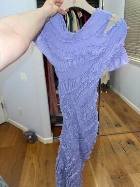 H&M Collection Lavender Ruffled Midi Dress